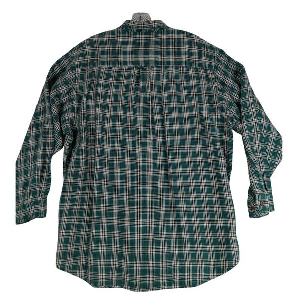 Moose Creek Heavy Linen Shirt Mens XL Green Plaid Button Down Relaxed Outdoors - Picture 2 of 13